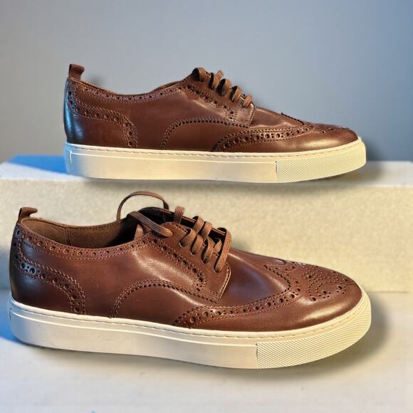 NWOT Men\'s 10.5 COLE HAAN Grand Series Winslow Brown Leather Wingtip Sneakers main image 5
